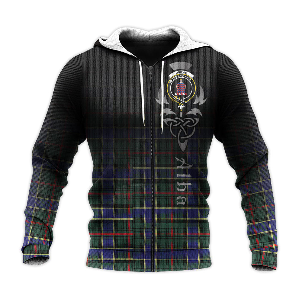 Printivon Ogilvie Ogilvy Hunting Modern Tartan Crest Alba Celtic Hoodie