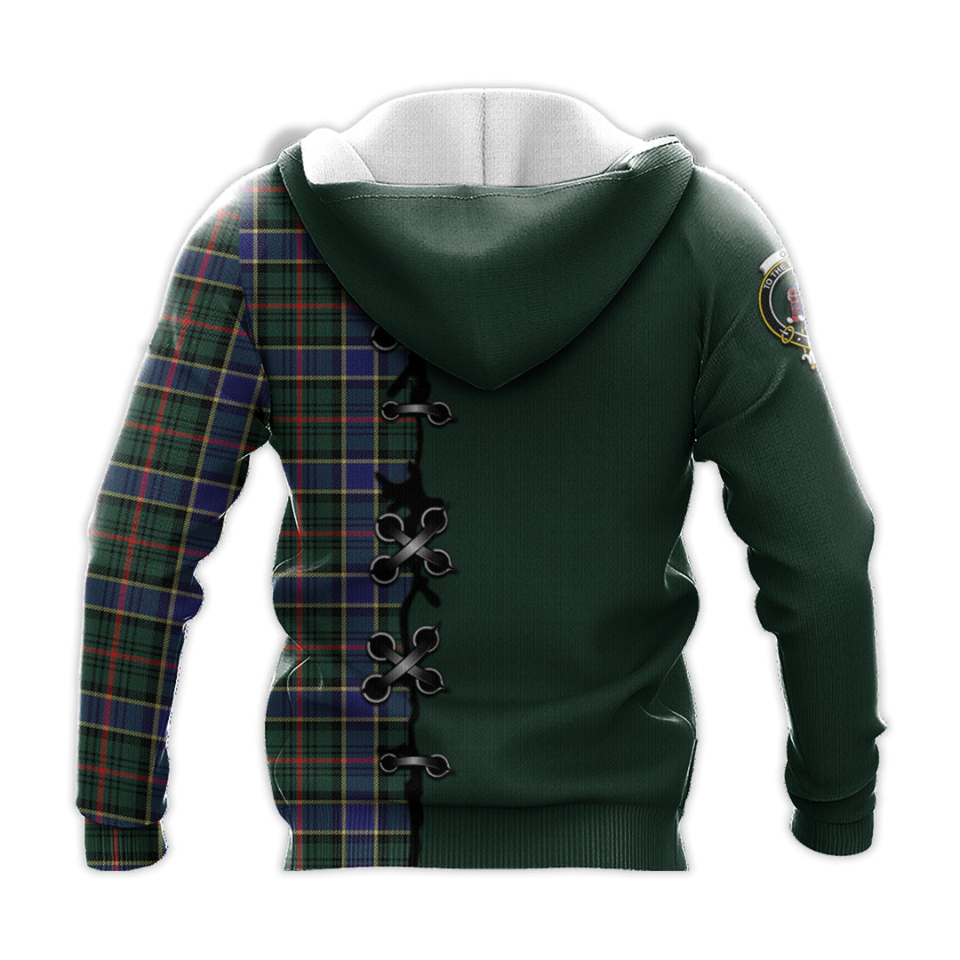 Printivon Ogilvie Ogilvy Hunting Modern Tartan Hoodie Lion Rampant And Celtic Thistle Style