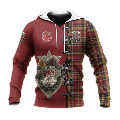 Printivon Ogilvie Ogilvy Of Strathallan Tartan Hoodie Lion Rampant And Celtic Thistle Style