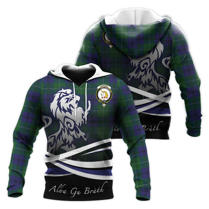 Printivon Oliphant Tartan Scottish Lion Hoodie