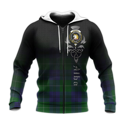 Printivon Oliphant Tartan Crest Alba Celtic Hoodie