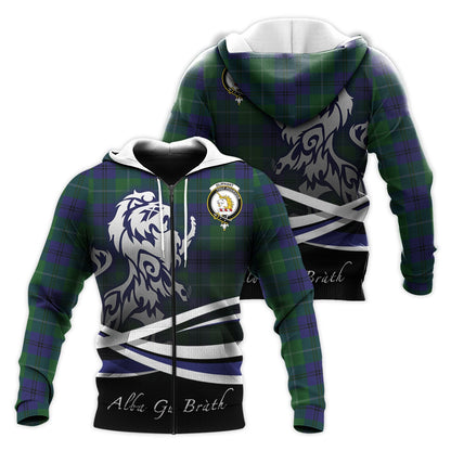 Printivon Oliphant Tartan Scottish Lion Hoodie