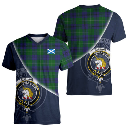 Printivon Oliphant Tartan Scottish Crest T Shirt