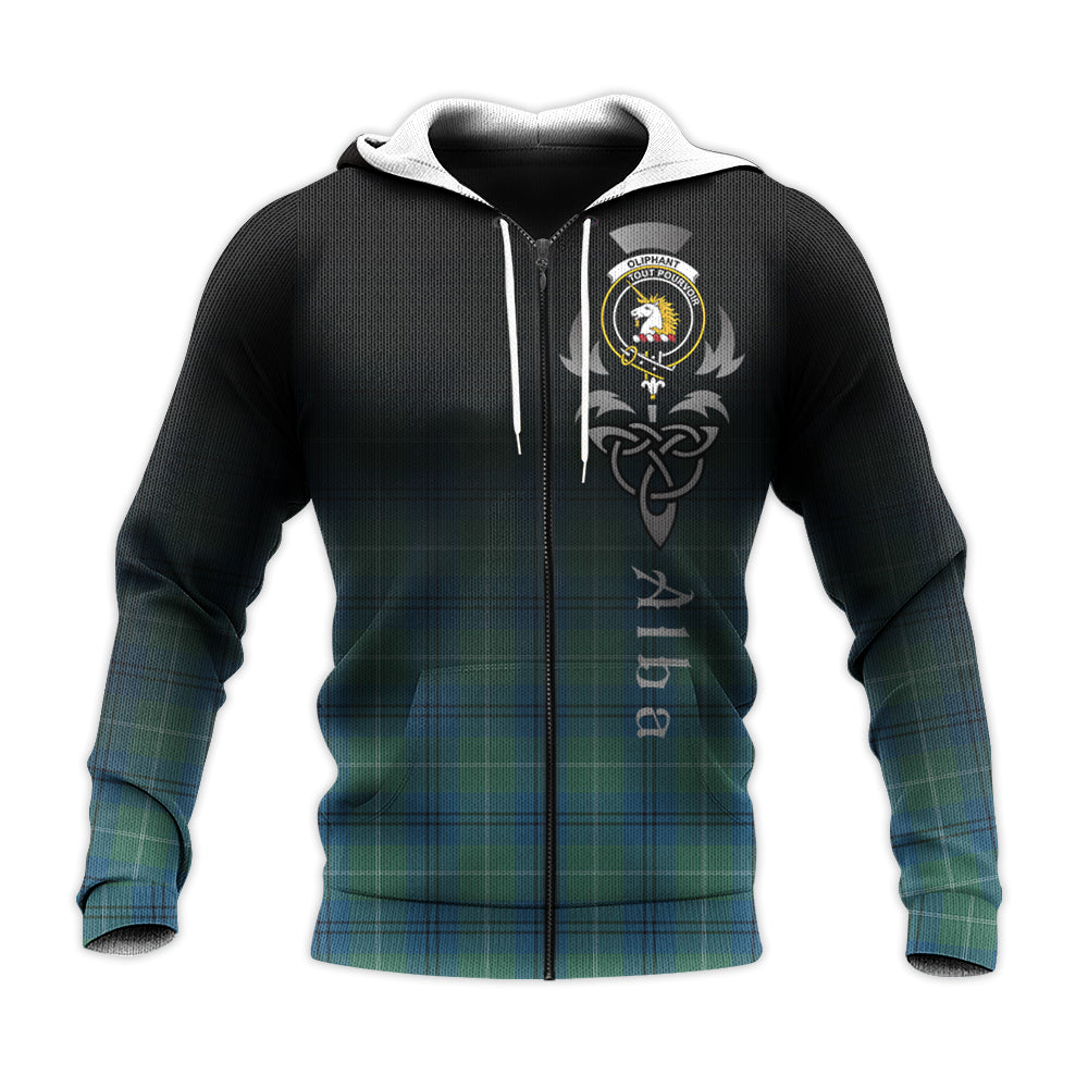 Printivon Oliphant Ancient Tartan Crest Alba Celtic Hoodie