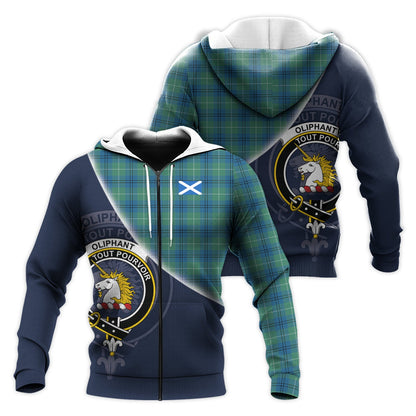 Printivon Oliphant Ancient Tartan Scottish Crest Hoodie