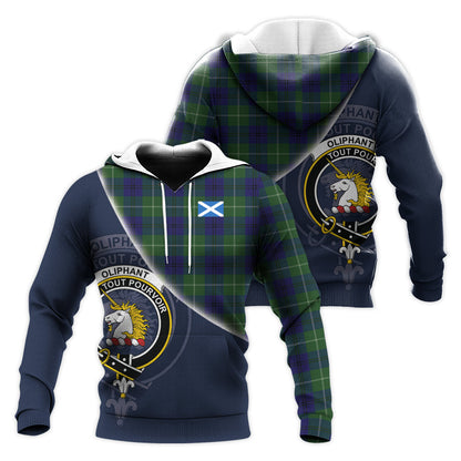Printivon Oliphant Modern Tartan Scottish Crest Hoodie