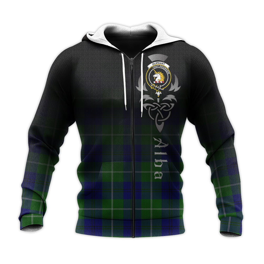Printivon Oliphant Modern Tartan Crest Alba Celtic Hoodie