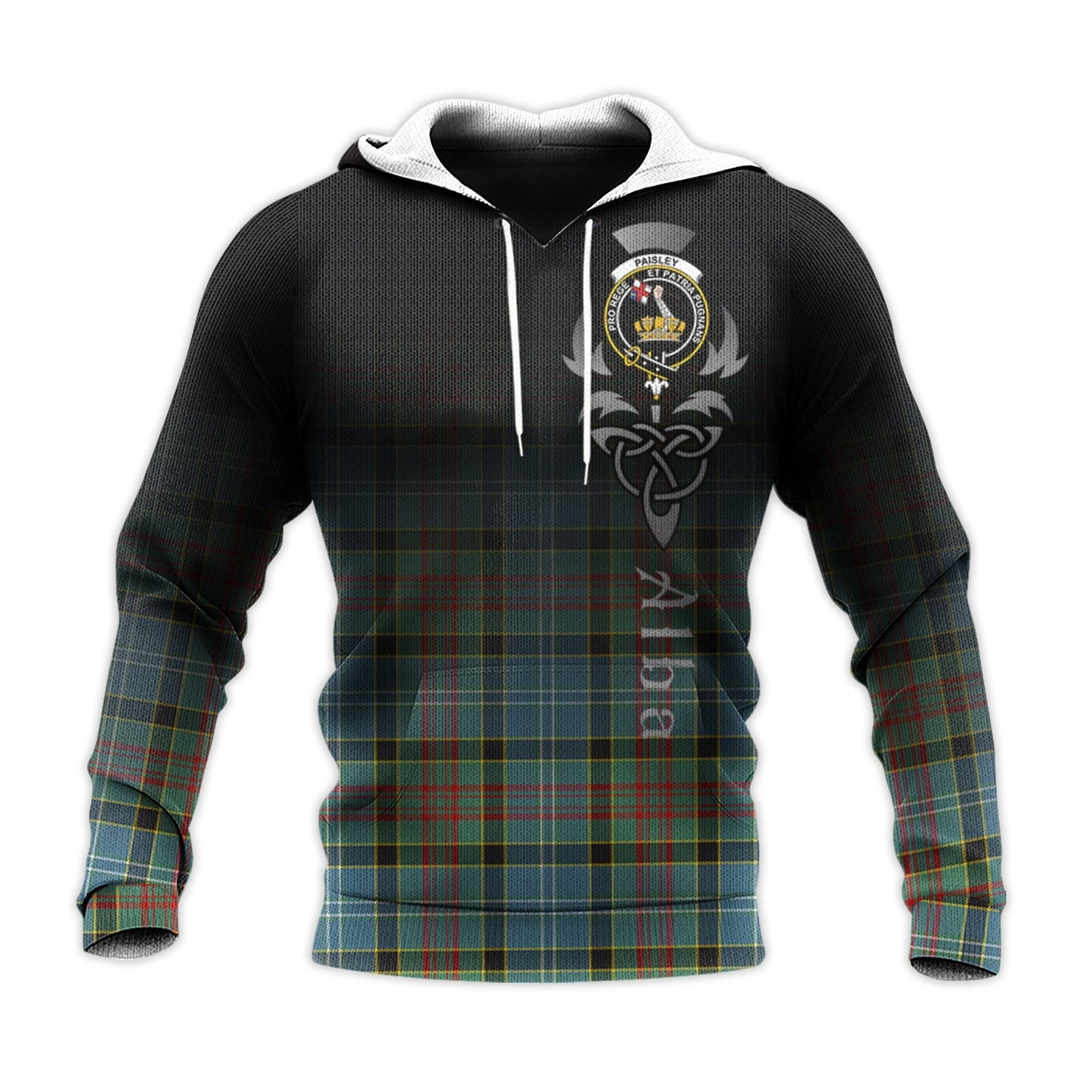 Printivon Paisley Tartan Crest Alba Celtic Hoodie