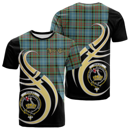 Printivon Paisley Tartan Crest Believe In Me T Shirt