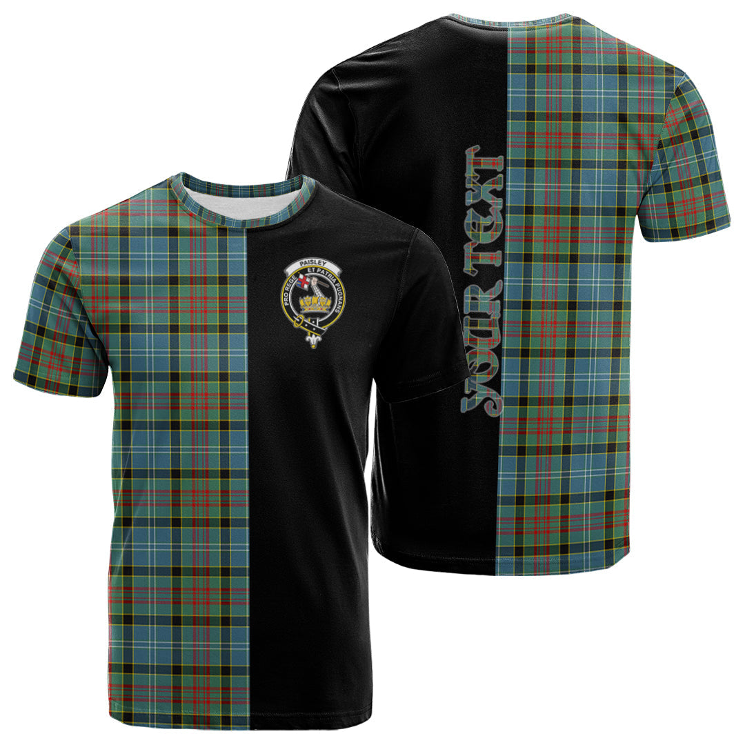 Printivon Paisley Tartan Personalize Half T shirt