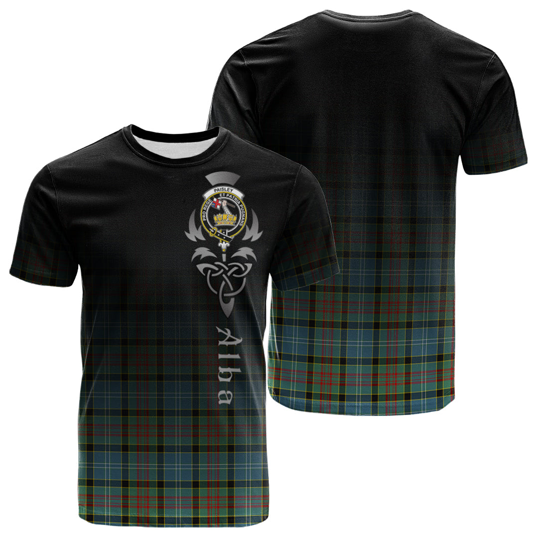 Printivon Paisley Tartan Crest Alba Celtic T Shirt