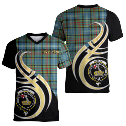 Printivon Paisley Tartan Crest Believe In Me T Shirt
