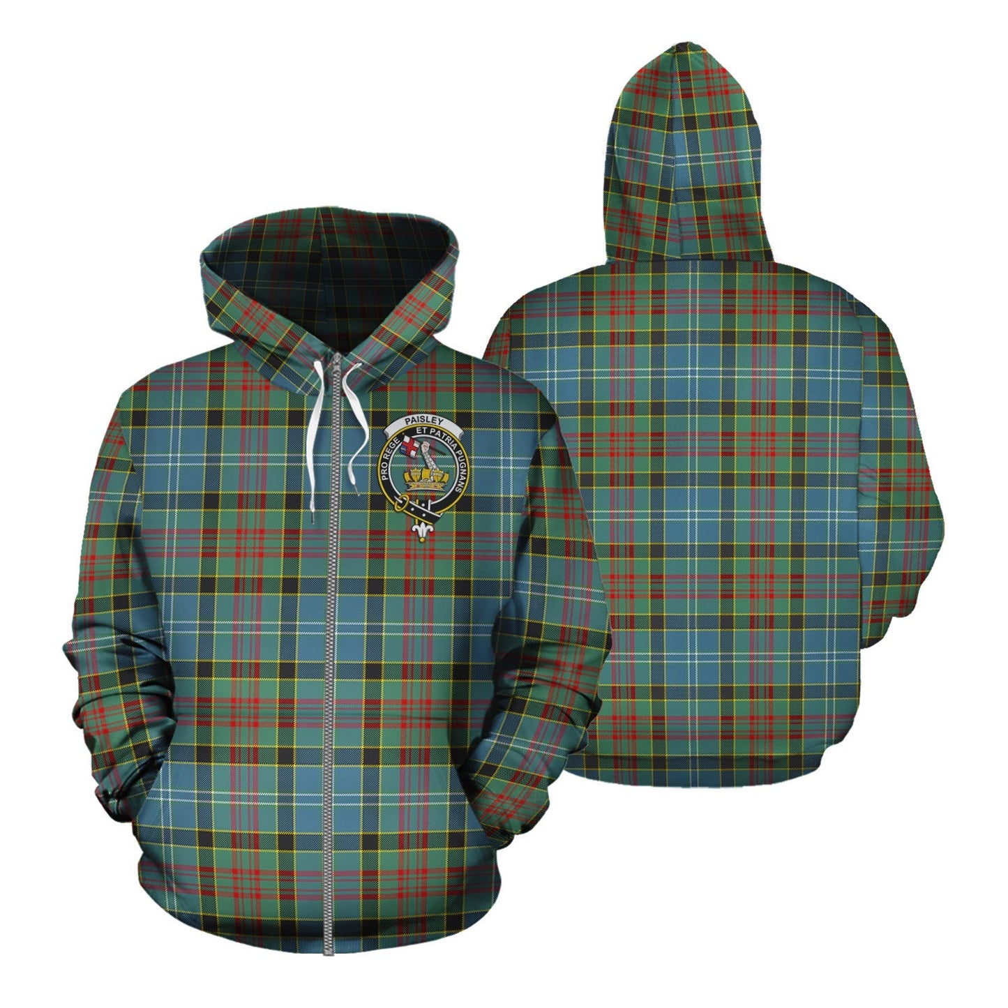 Printivon Paisley Tartan Hoodie