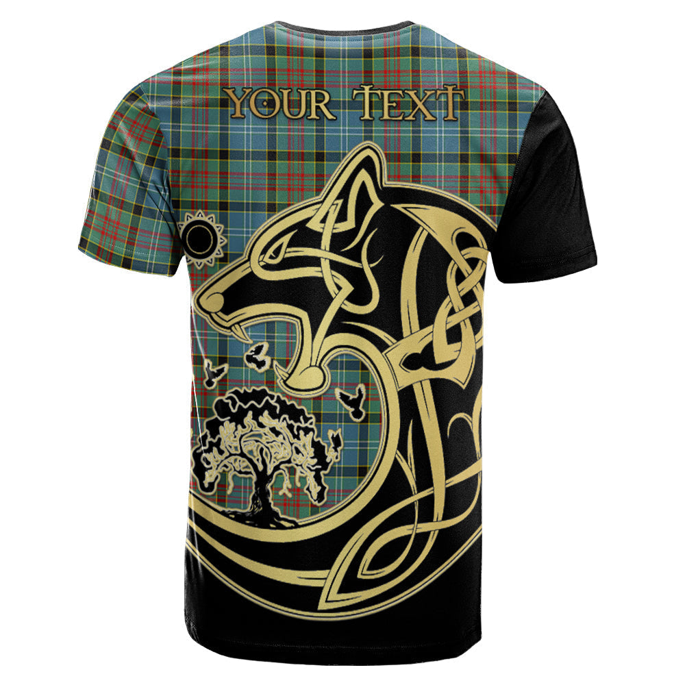 Printivon Paisley Crest Celtic Wolf Tartan T Shirt Custom Your Text