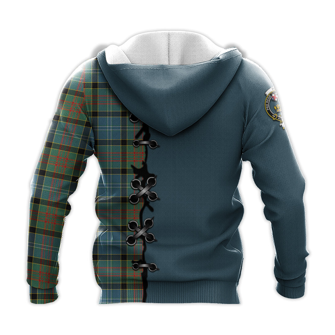 Printivon Paisley Tartan Hoodie Lion Rampant And Celtic Thistle Style