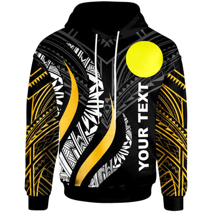 Palau Hoodie Palau Strong Fire Pattern Gold