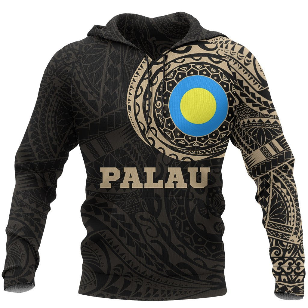 Palau Hoodie Palau Flag Polynesian Tattoo Style
