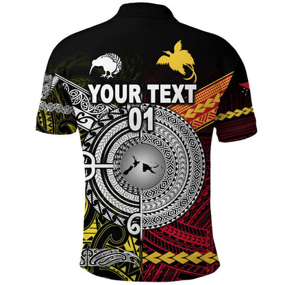 Custom Personalised New Zealand Maori Aotearoa Papua New Guinea Polynesian Together Polo Shirt - Yellow