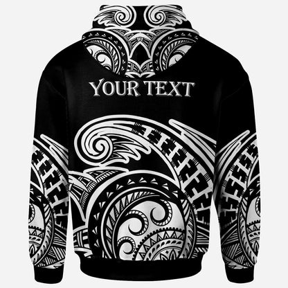 Papua New Guinea Hoodie Ethnic Style With Round Black White Pattern