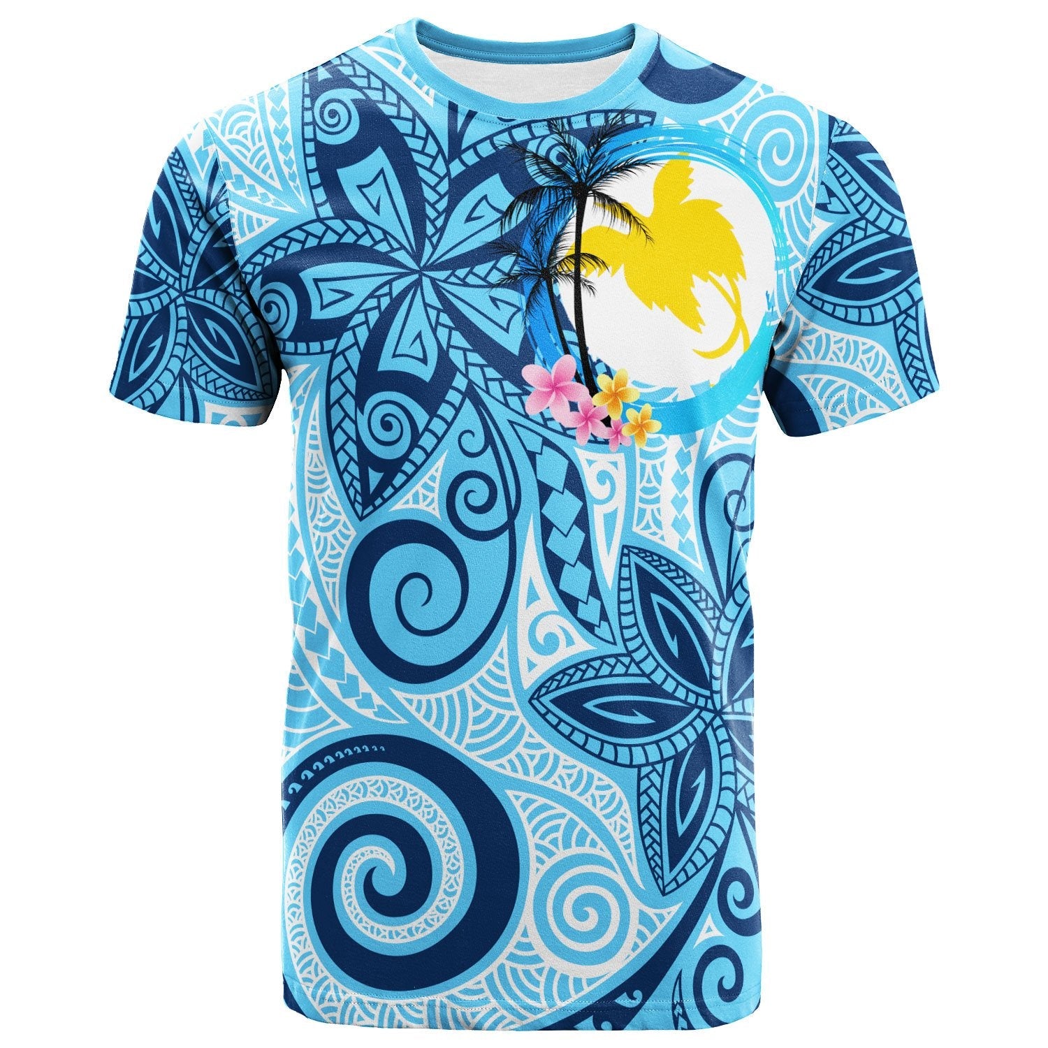 Papua New Guinea T - Shirt - Tribal Plumeria Pattern