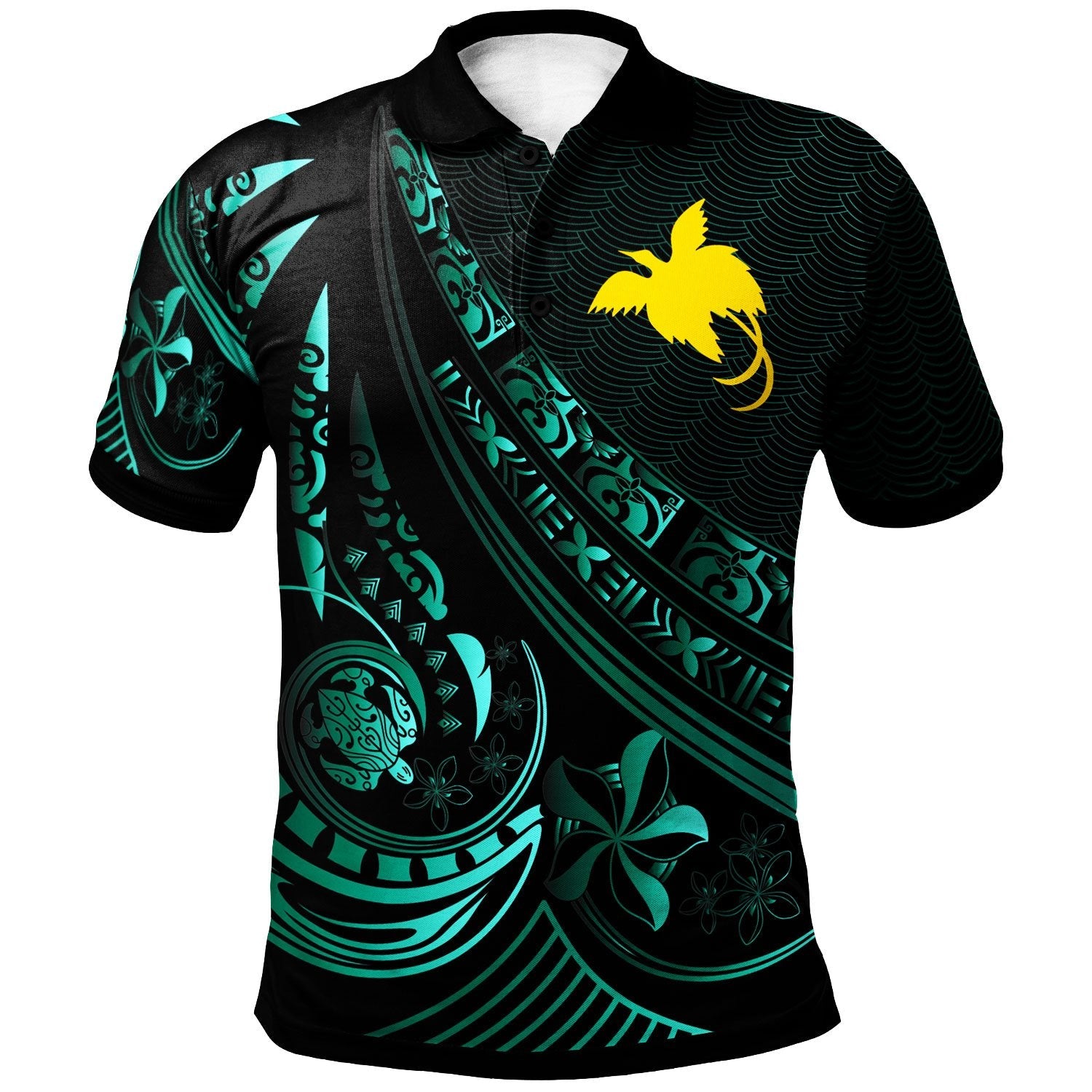 Papua Polo Shirt - The Flow Of The Ocean Green