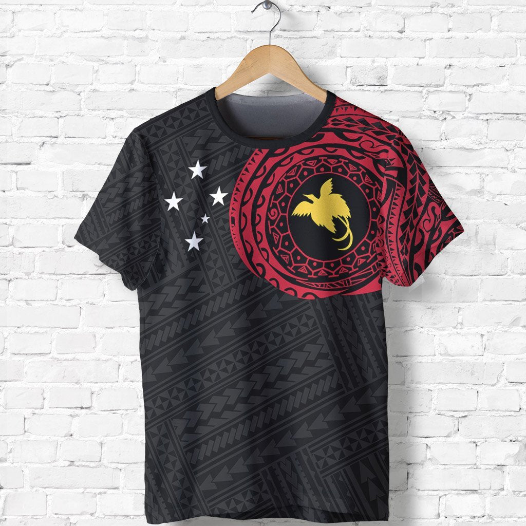 Papua New Guinea T - Shirt - Papua New Guinea Flag Polynesian Tattoo Style Special - A7