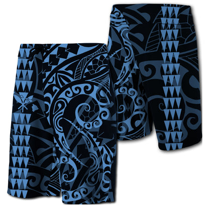 Hawaii Kakau Polynesian Kanaka Board Shorts - Pastel - Snapy Style