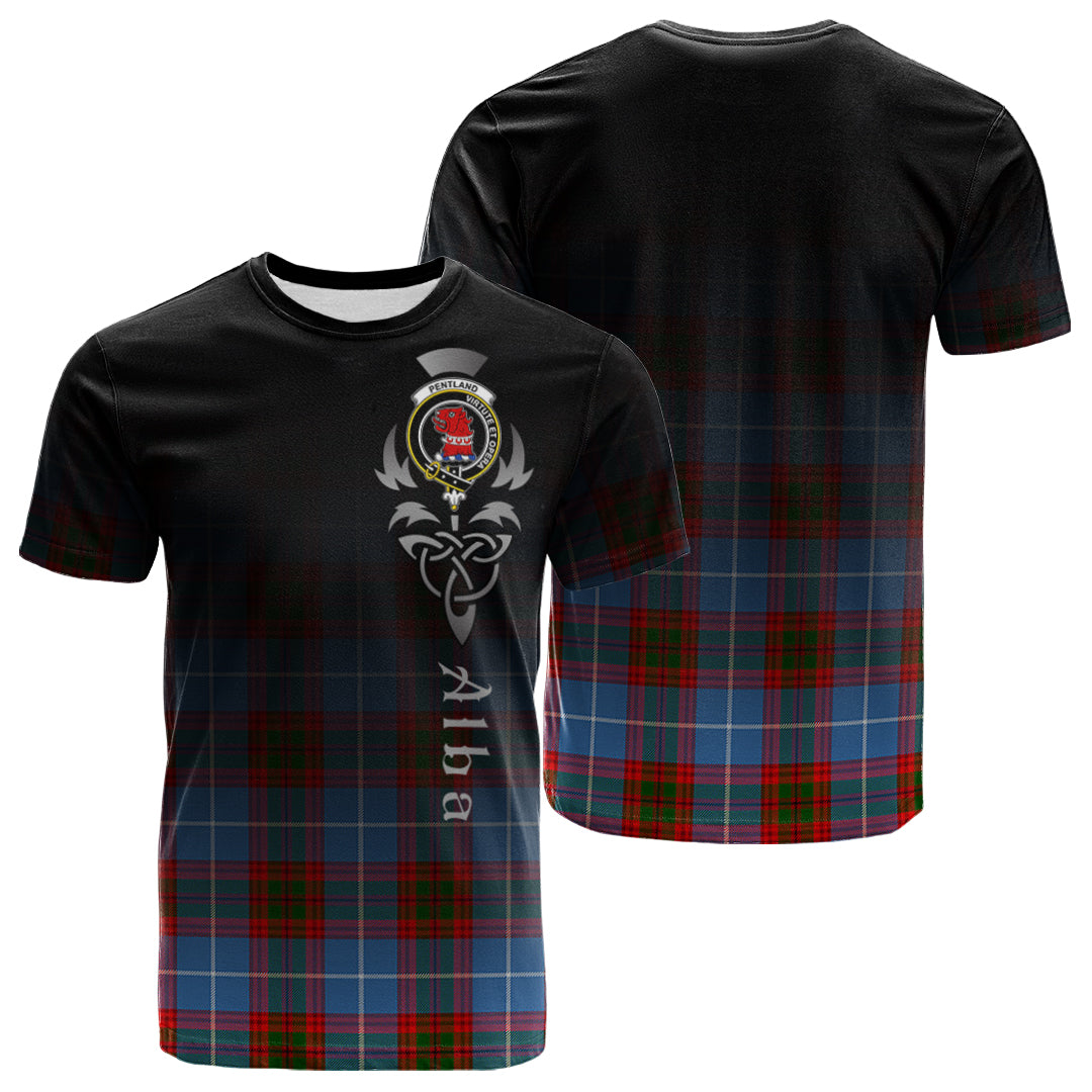 Printivon Pentland Tartan Crest Alba Celtic T Shirt