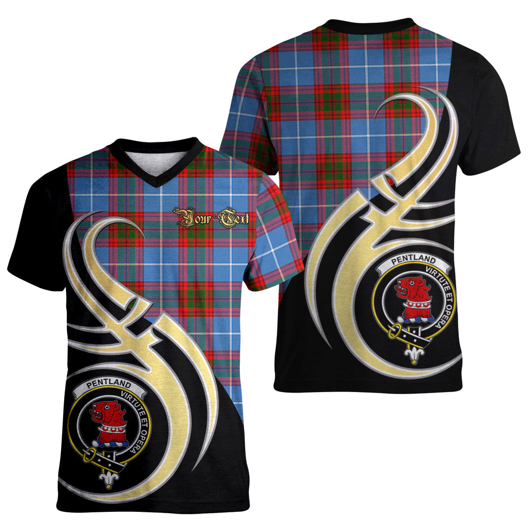 Printivon Pentland Tartan Crest Believe In Me T Shirt