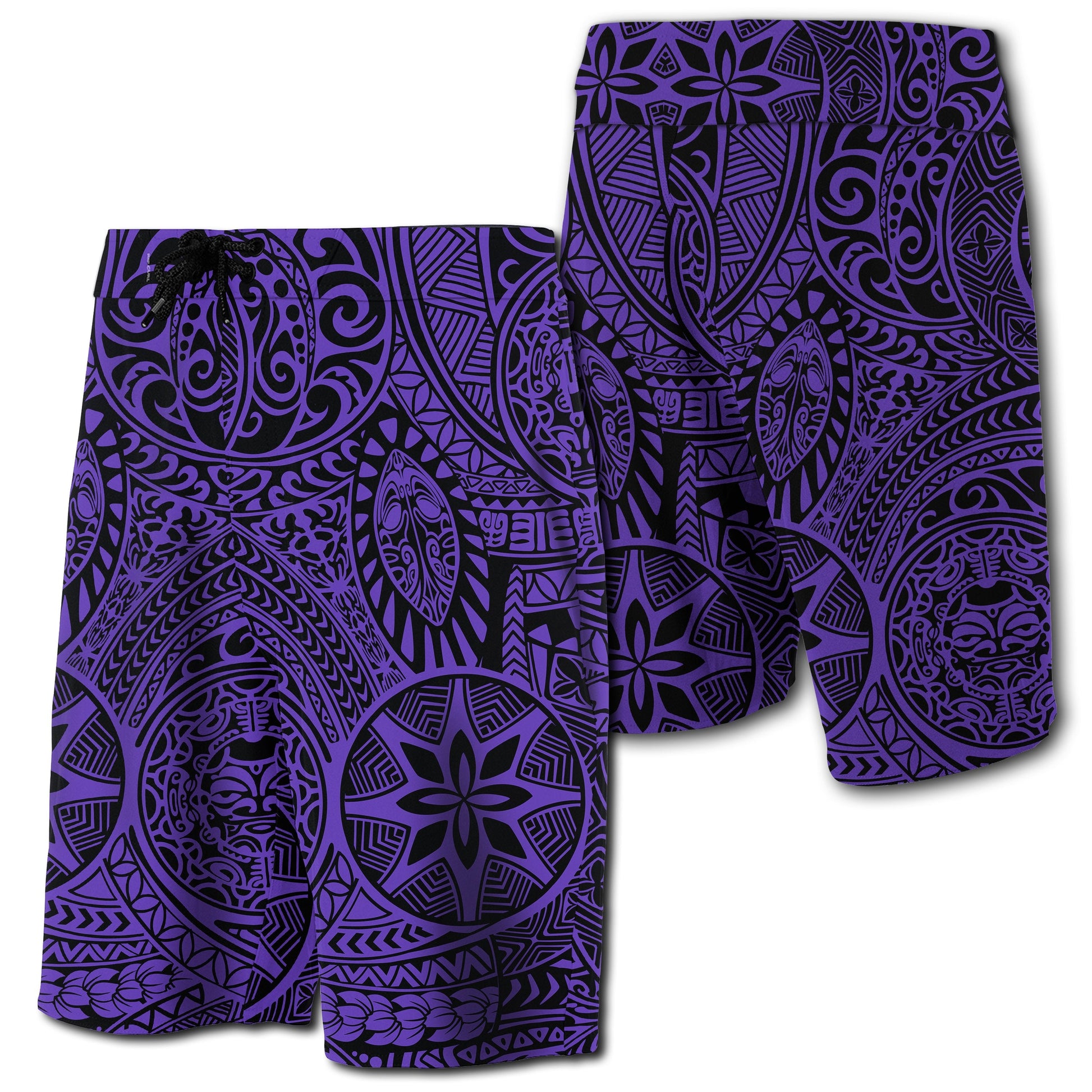 Hawaii Polynesian Kakau Turtle Purple