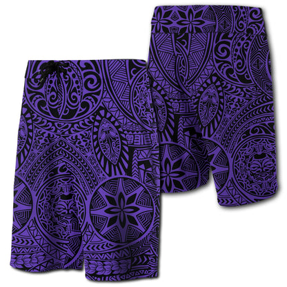 Hawaii Polynesian Kakau Turtle Purple