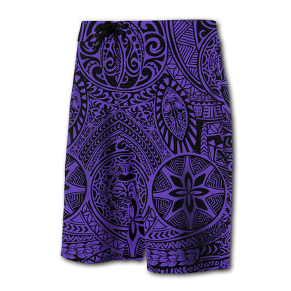 Hawaii Polynesian Kakau Turtle Purple