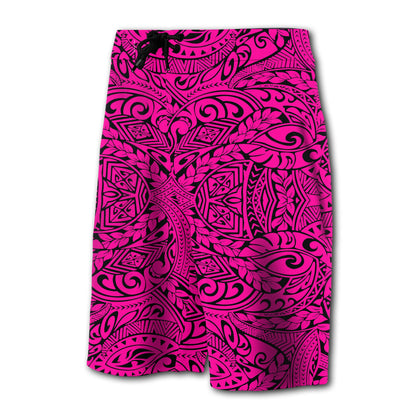 Hawaii Polynesian Culture Board Shorts Pink