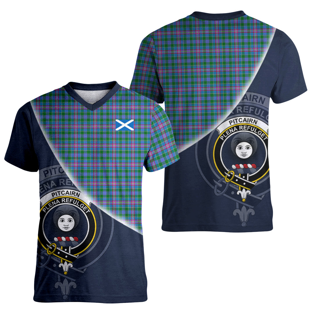 Printivon Pitcairn Hunting Tartan Scottish Crest T Shirt