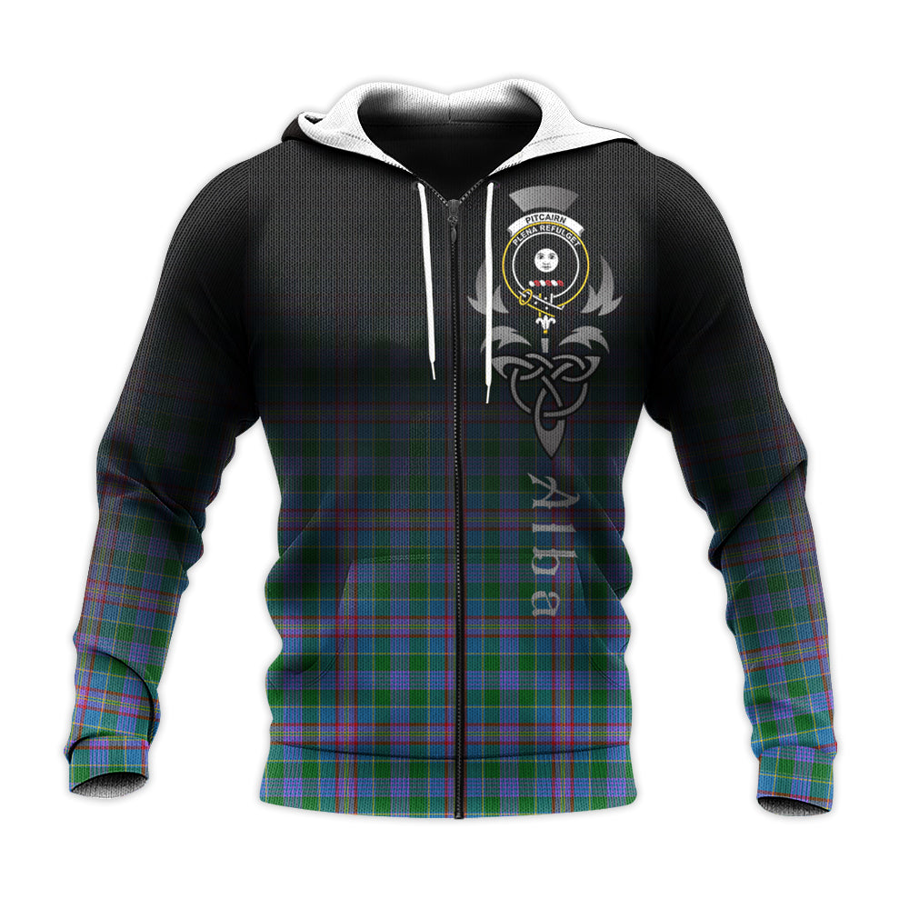 Printivon Pitcairn Hunting Tartan Crest Alba Celtic Hoodie