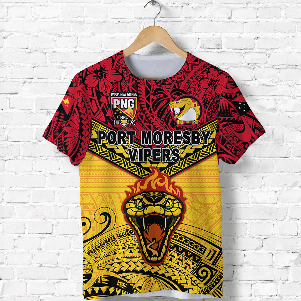 Papua New Guinea Port Moresby Vipers T Shirt Rugby Original Style - Red
