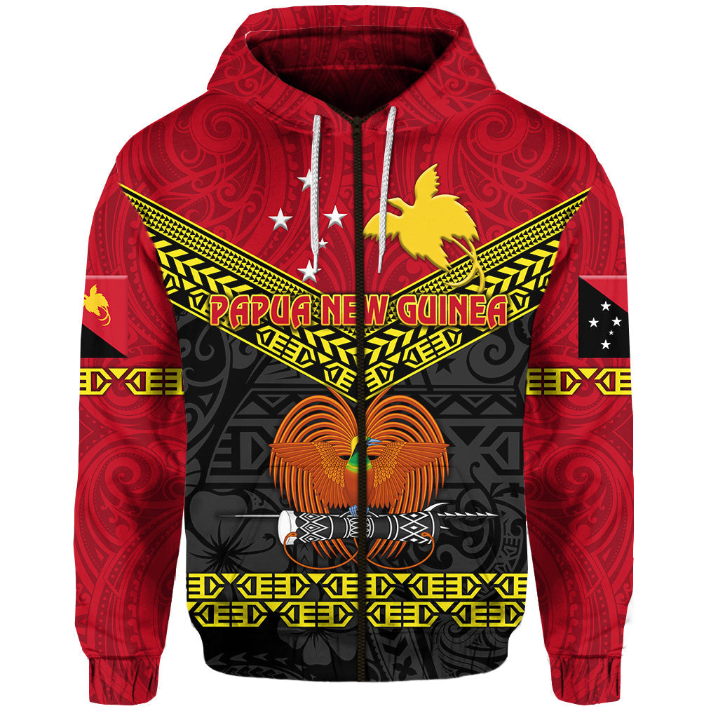 ( Personalised) Papua New Guinea Kumuls Zip Hoodie Simple Style Black Vibes