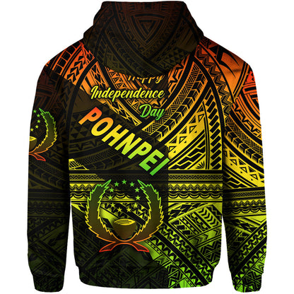 FSM Pohnpei Zip Hoodie Happy Independence Day Original Vibes Reggae