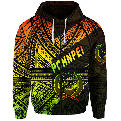 FSM Pohnpei Zip Hoodie Original Style Reggae