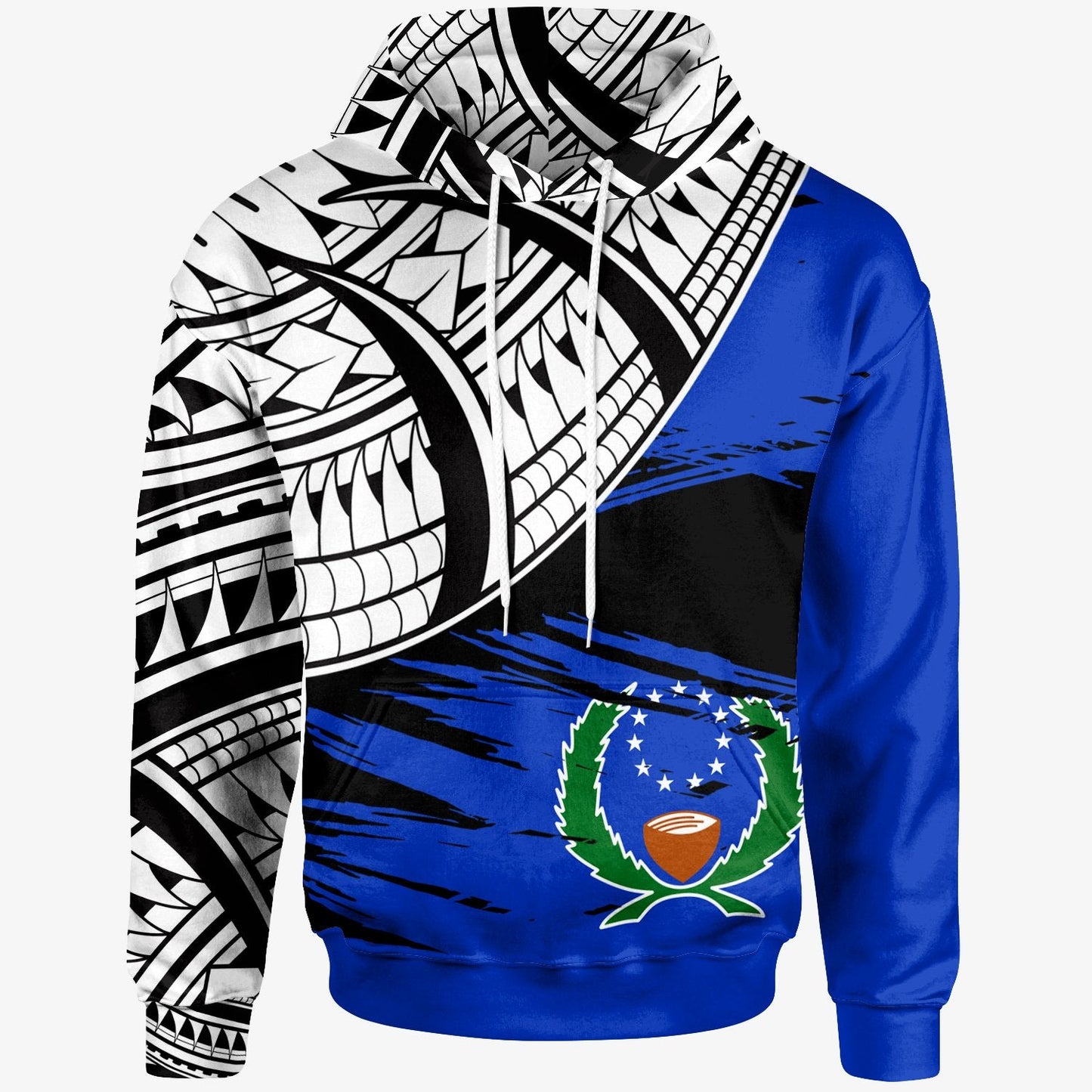 Pohnpei Hoodie Pohnpei Flag Style With Claw Pattern