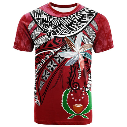 Pohnpei T Shirt Fanciful Forest Red Color