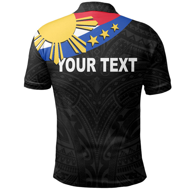 Custom Personalised Pilipinas Polo Shirt Simple Style - Black