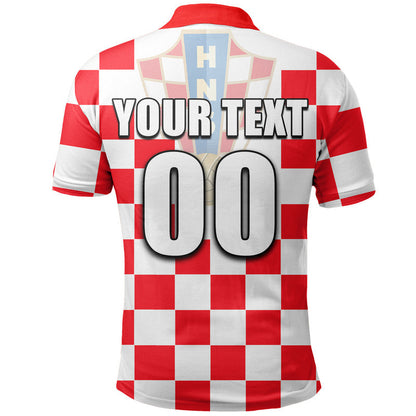 (Custom And Number) Croatia Soccer Champions In My Heart Polo Shirt