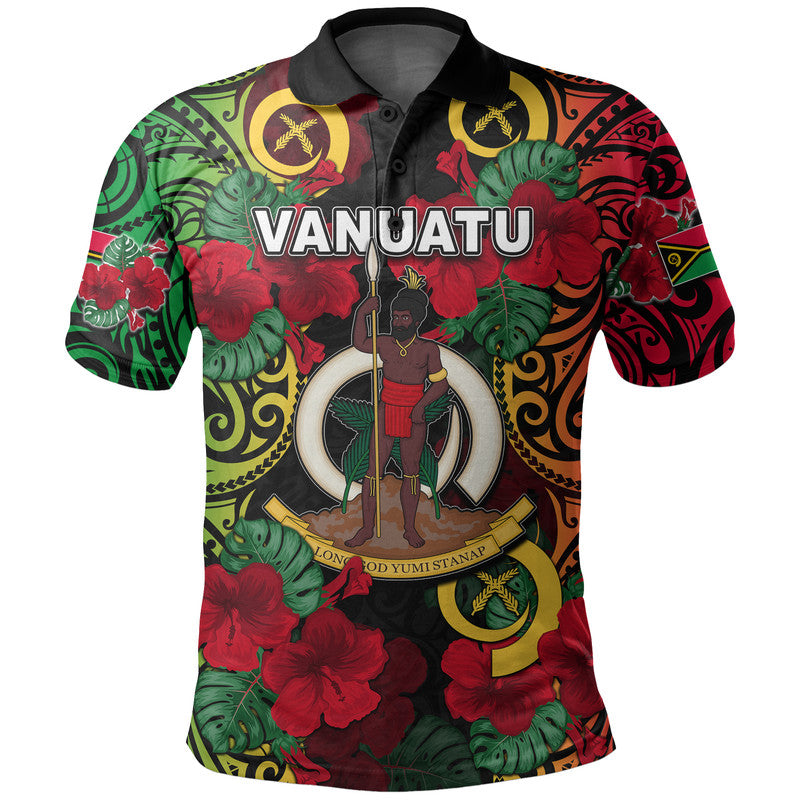 Vanuatu And Hibiscus Polo Shirt