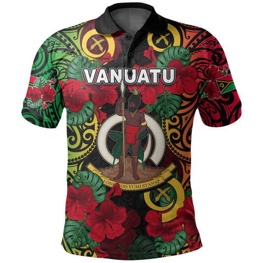 Vanuatu And Hibiscus Polo Shirt