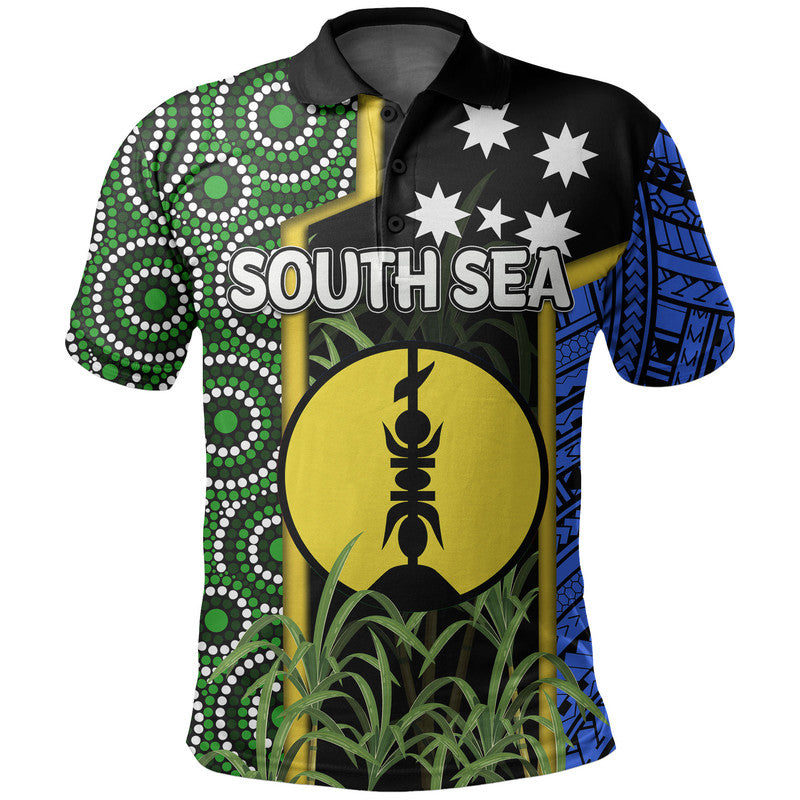 South Sea Islanders Flag Style Polo Shirt New Caledonia