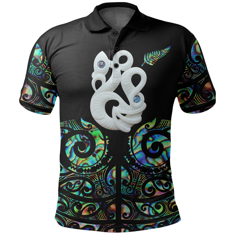 New Zealand Rugby Polo Shirt - Maori Manaia Papua Shell style