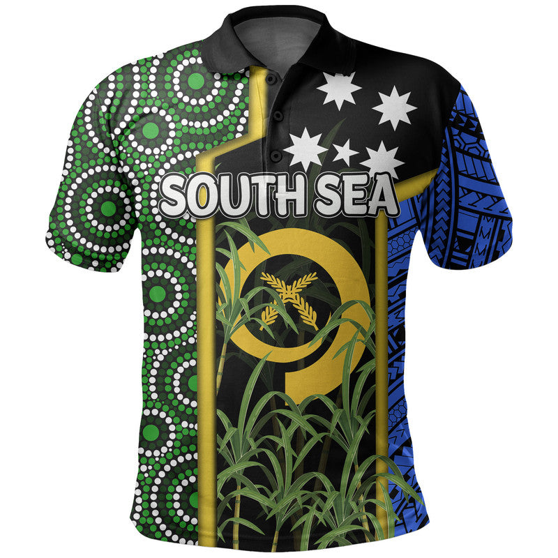 South Sea Islanders Flag Style Polo Shirt Vanuatu