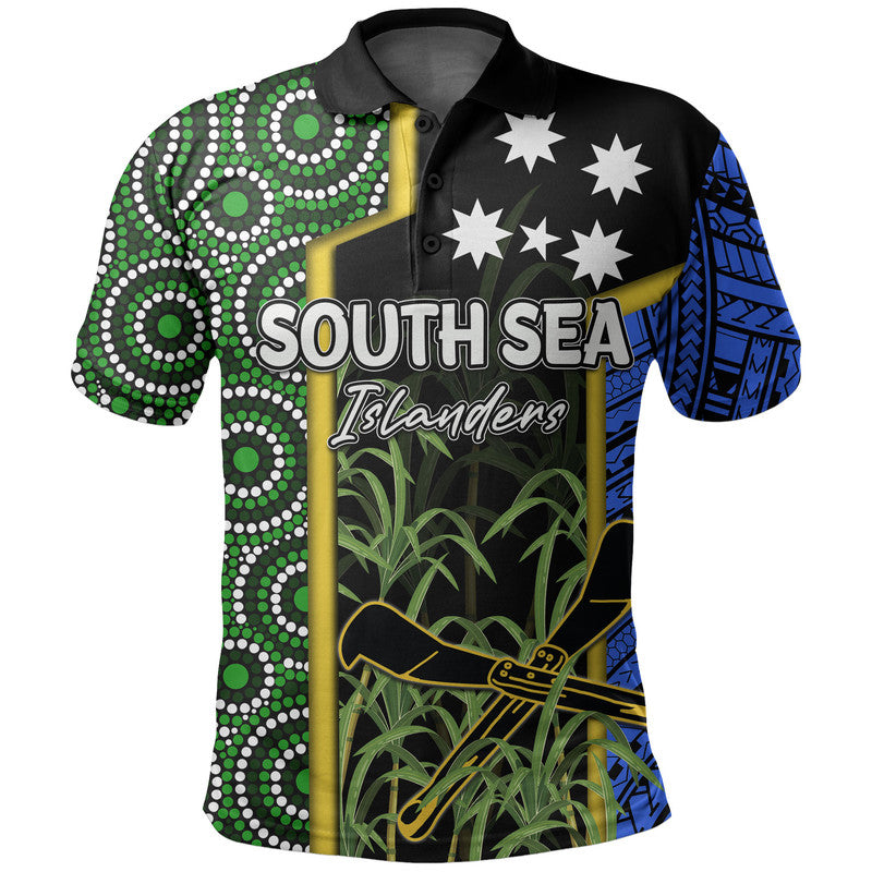 South Sea Islanders Flag Style Polo Shirt Kanaka