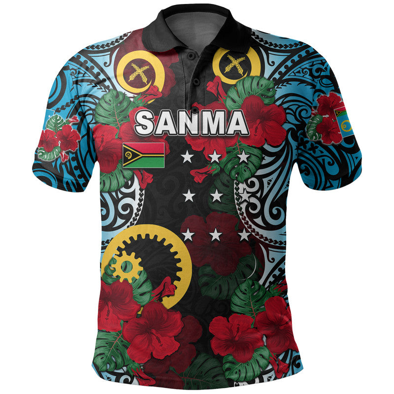 Vanuatu Sanma And Hibiscus Polo Shirt